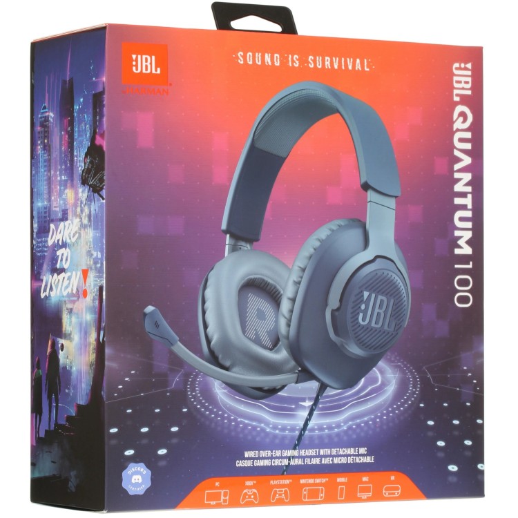 Гарнитура JBL Quantum 100 синий Гарнитура JBL Quantum 100 синий